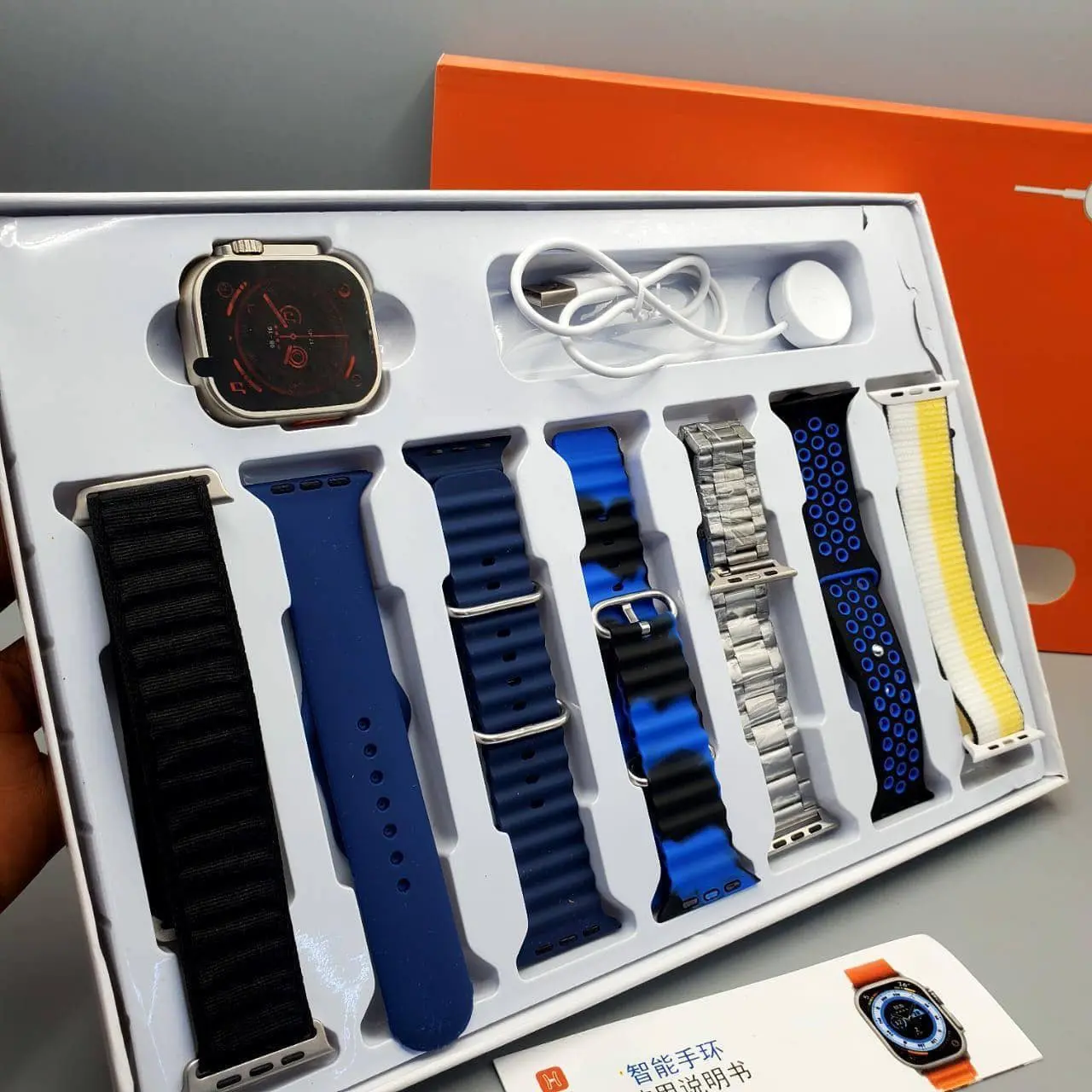 Buy Ultra 7 in 1 smart watch with 7 straps at best price in pakistan - Qureshi Products 